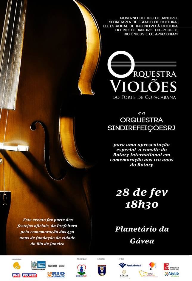 Orquestra Violes do Forte de Copacabana se apresenta no Planetrio da Gvea